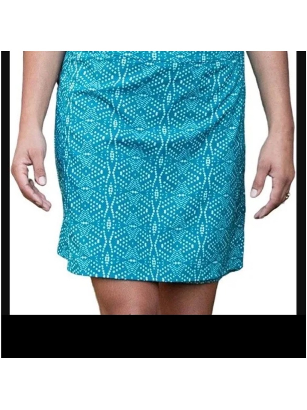Ripskirt Hawaii Teal and White Geo-Print
